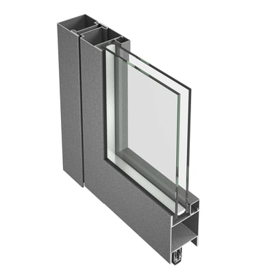 Perfil de acero para puerta de vidrio Jansen economy 60